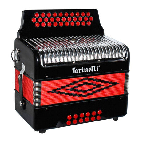 ACORDEON BOTONES FA NEGRO 3012 BR FARINELLI PREMIUM