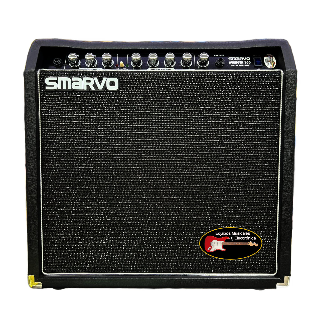 AMPLIFICADOR 100 WATTS 2 CANALES (LIMPIO Y BOOST) ALTAVOZ EXT Y PED FOOT