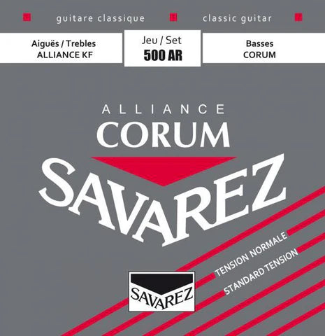 ENCORDADURA SAVAREZ "ALLIANCE CORUM" PARA GUITARRA CLASICA (TENCION NORMAL) MOD.500AR