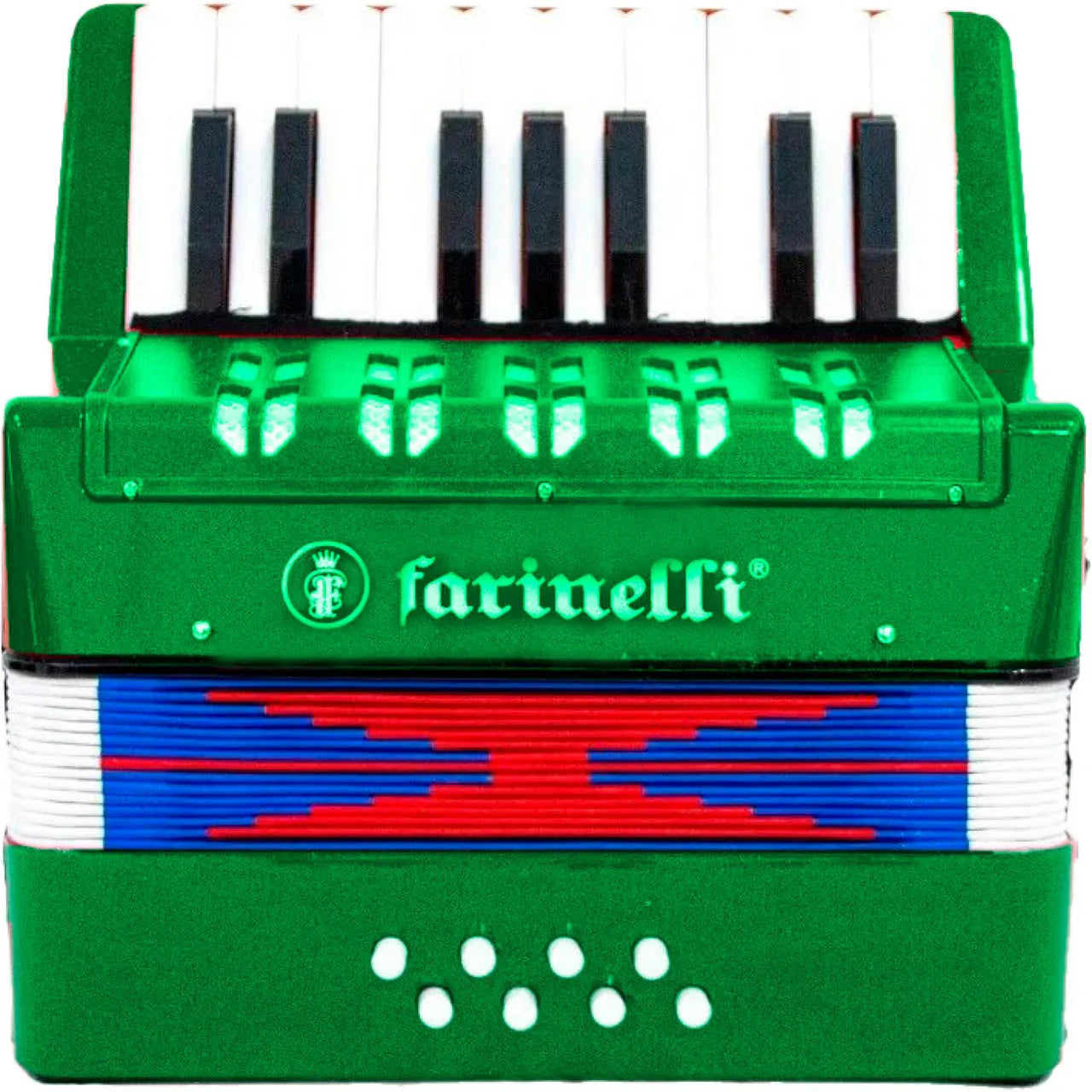 ACORDEON INFANTIL TECLAS VERDE 17K8BS FARINELLI MOD.ACJRFVEN