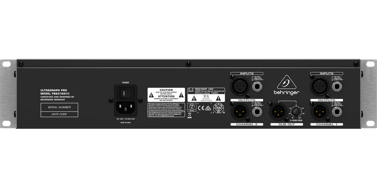 ECUALIZADOR BEHRINGER ESTEREO MOD.FBQ3102HD