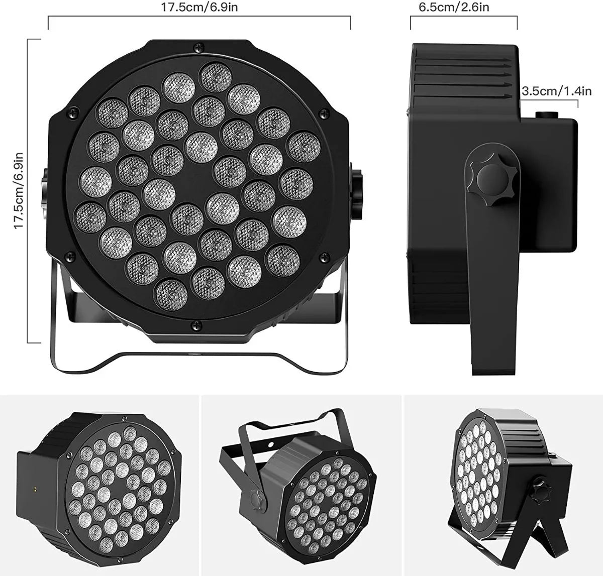 MINI CAÑON EZ18PLUS 18 LEDS MULTICOLOR C/CONTROL REMOTO