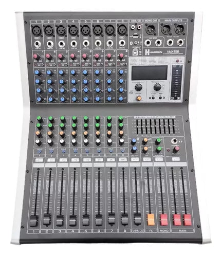 MEZCLADORA DE AUDIO HARDEN 8 CANALES KMX-TS8