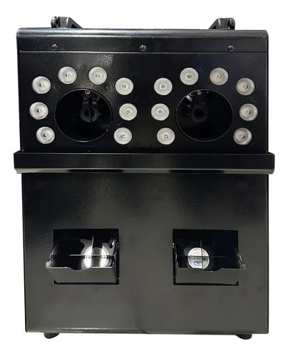 MAQUINA DE BURBUJAS CON HUMO 1200W DISPARO DOBLE 16 LEDS BW RGB+UV (QUALITY)