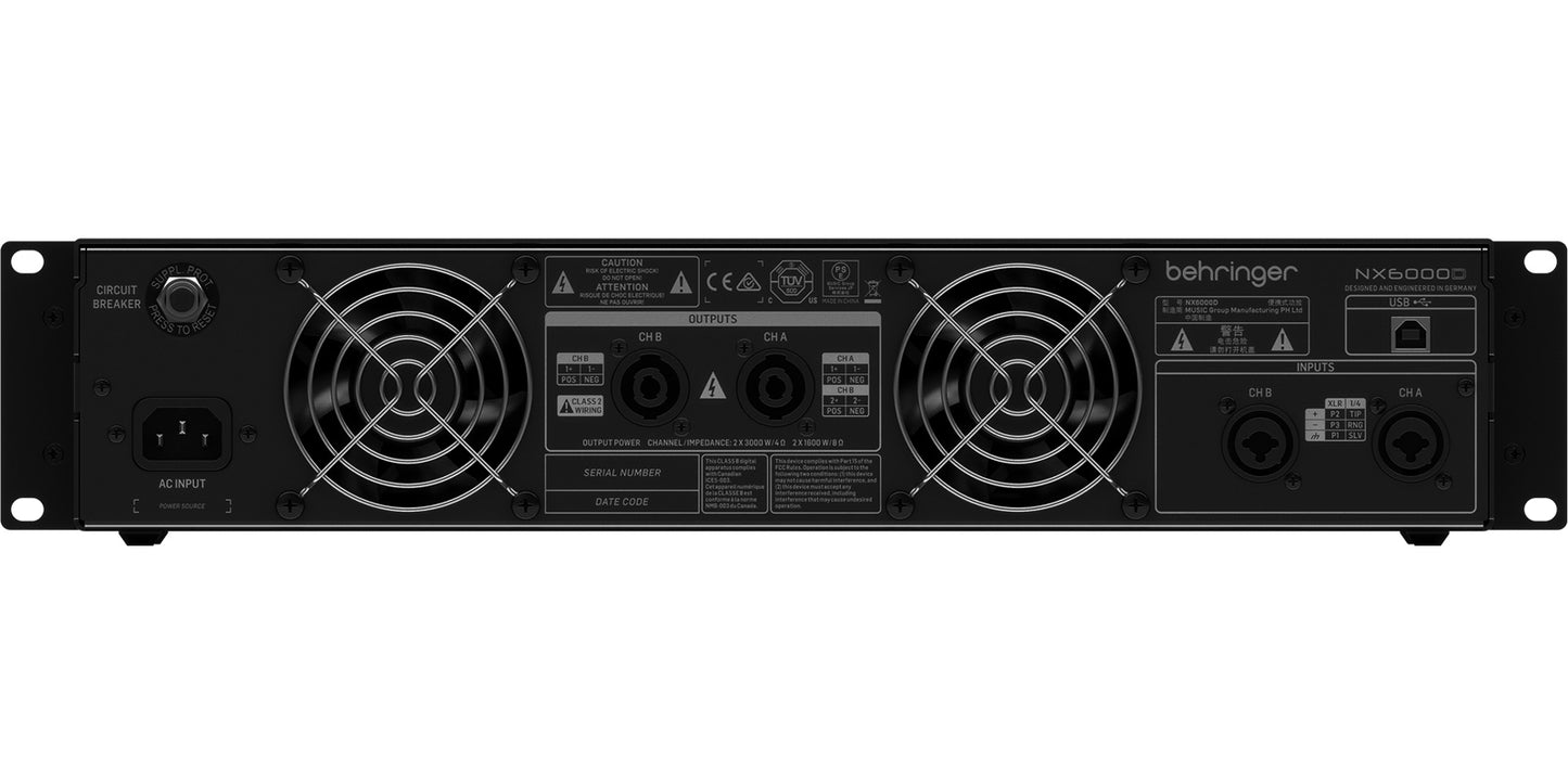 AMPLIFICADOR BEHRINGER PODER NX6000D
