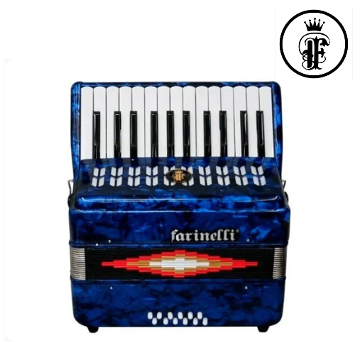 ACORDEON TECLAS AZUL 30 TECLAS 32 BAJOS FARINELLI