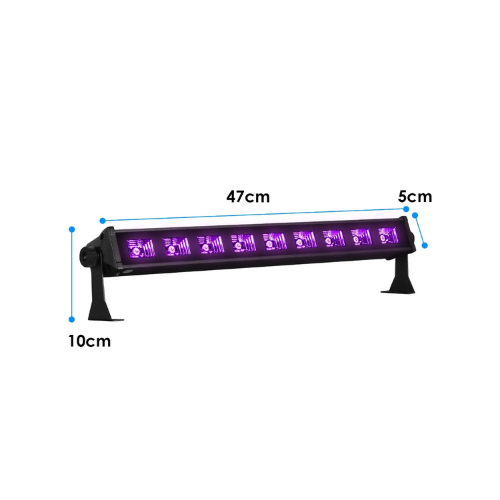 BARRA DE LED UV 9 LEDS DE ALTO PODER