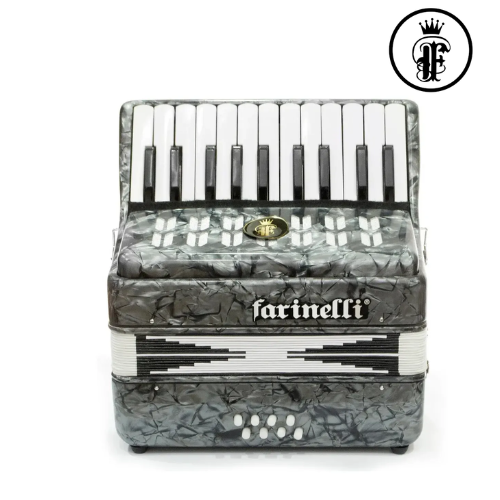 ACORDEON TECLAS JUNIOR GRIS 22 TECLAS 8 BAJOS FARINELLI