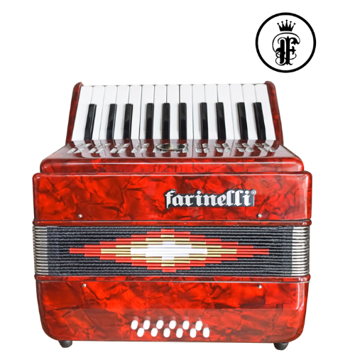 ACORDEON DE 25 TECLAS 12 BAJOS ROJO 1302R