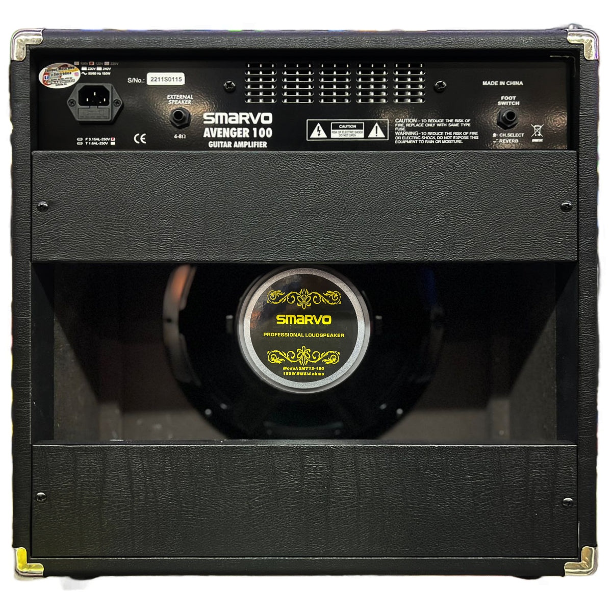 AMPLIFICADOR 100 WATTS 2 CANALES (LIMPIO Y BOOST) ALTAVOZ EXT Y PED FOOT