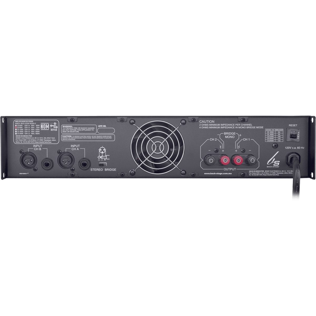 AMPLIFICADOR BACK STAGE CS-8000