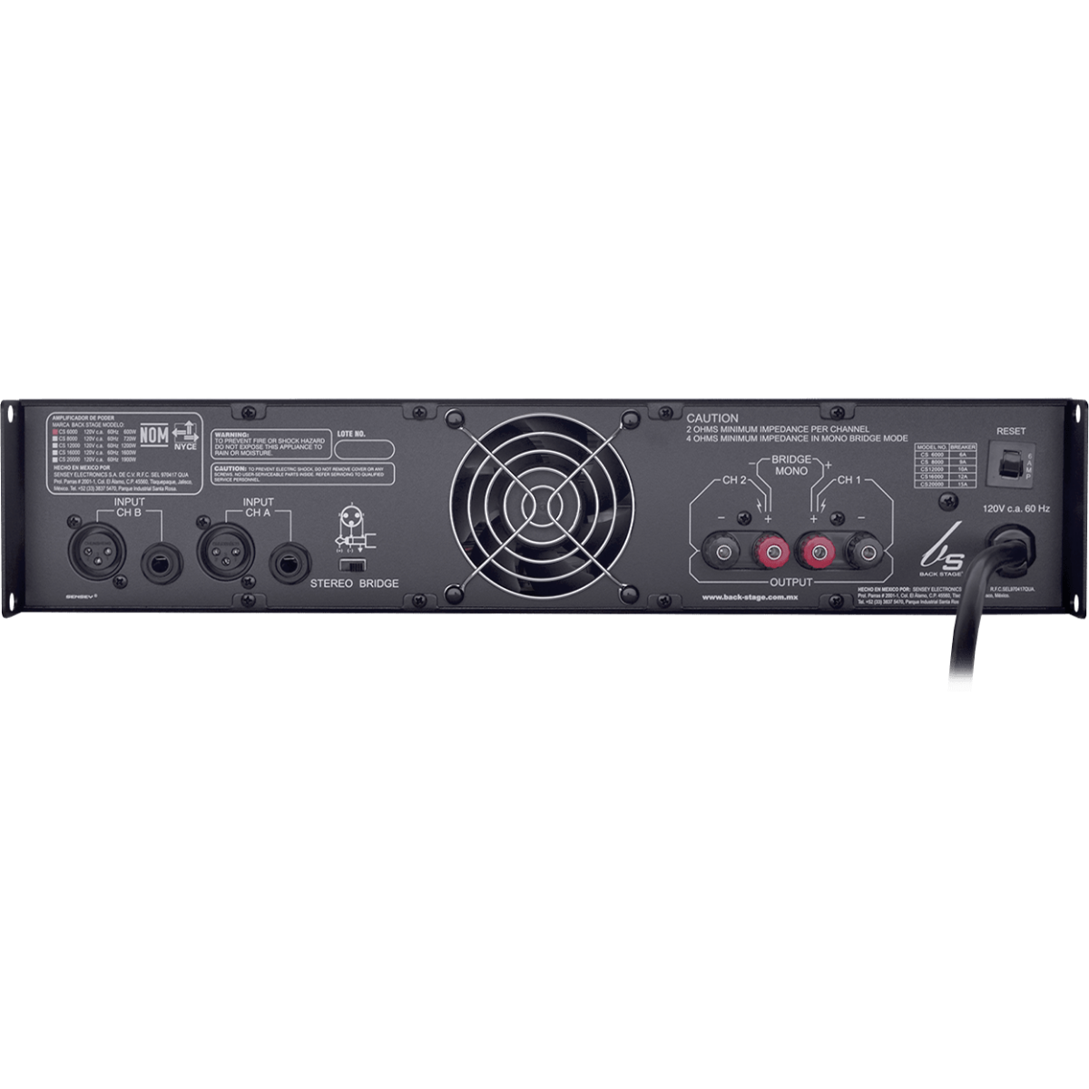 AMPLIFICADOR BACK STAGE CS-6000