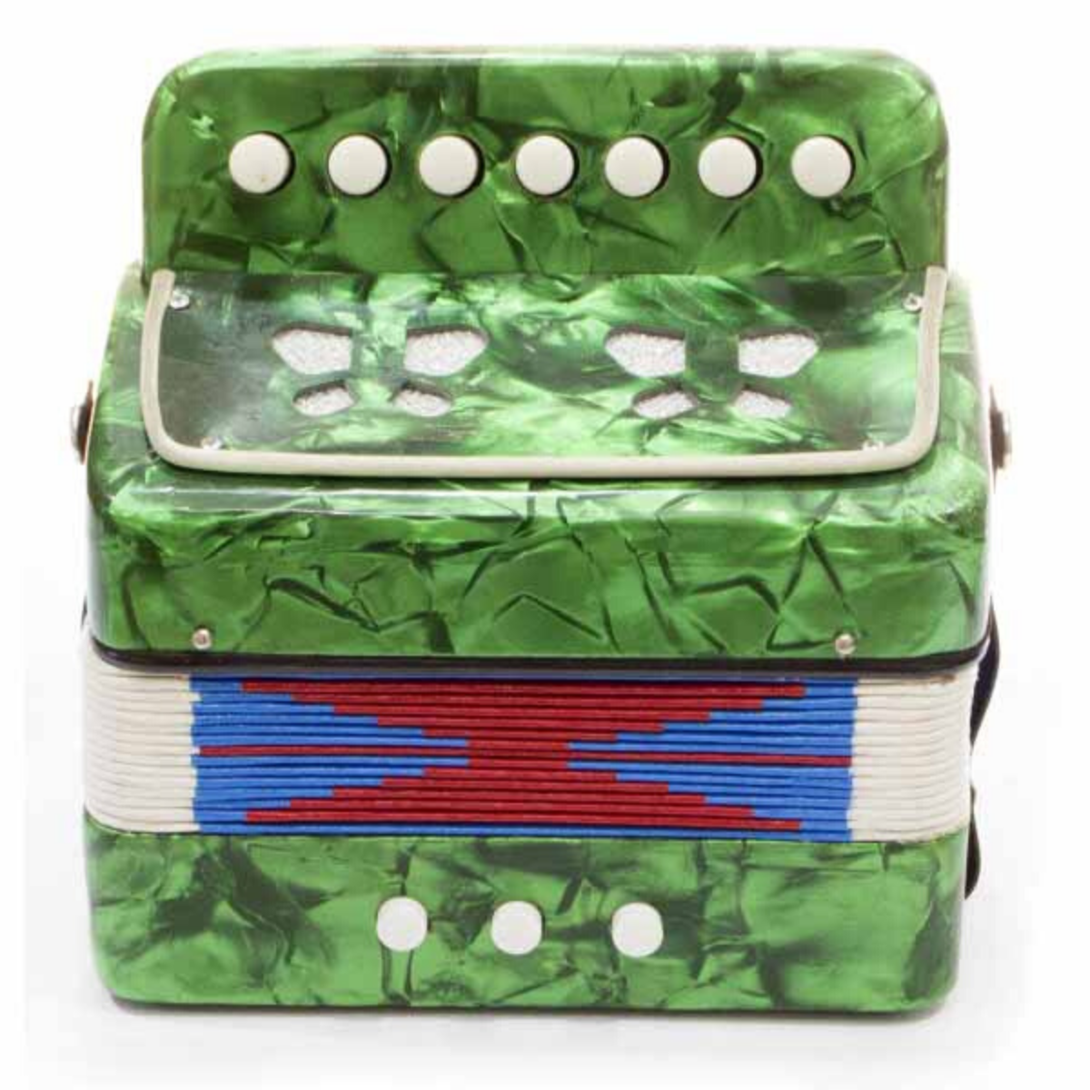 ACORDEON INFANTIL VERDE 7 BOTONES 2 BAJOS ACIFVE