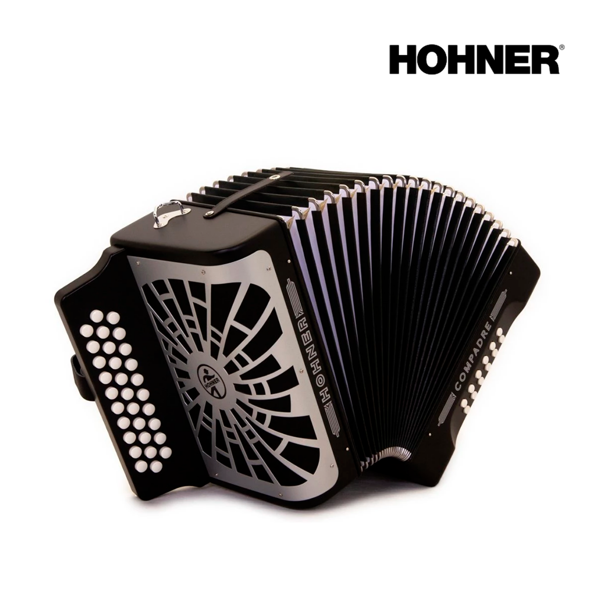 ACORDEON HOHNER COMPADRE DIAT FA-SIB-MIB NEGRO