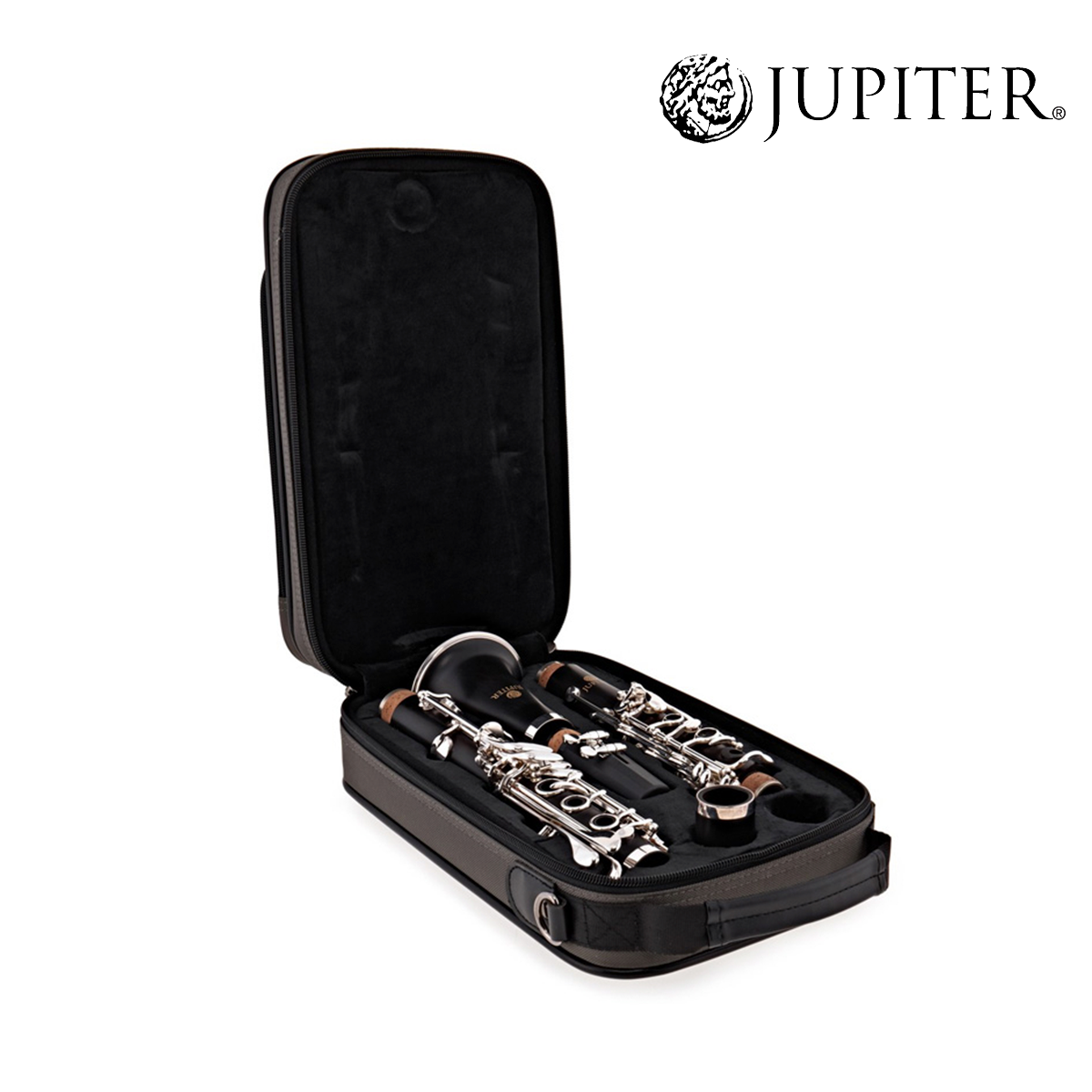 CLARINETE JCL7505 SIBEMOL JUPITER 17/6 EBONITE, CON ESTUCHE