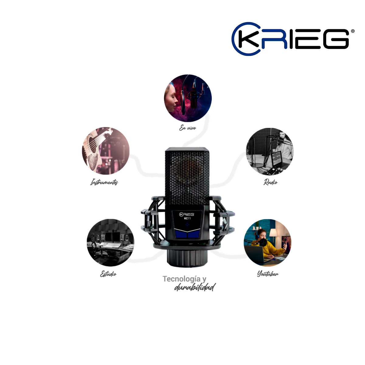 MICROFONO KRIEG K-C11 DIAFRAG GRANDE