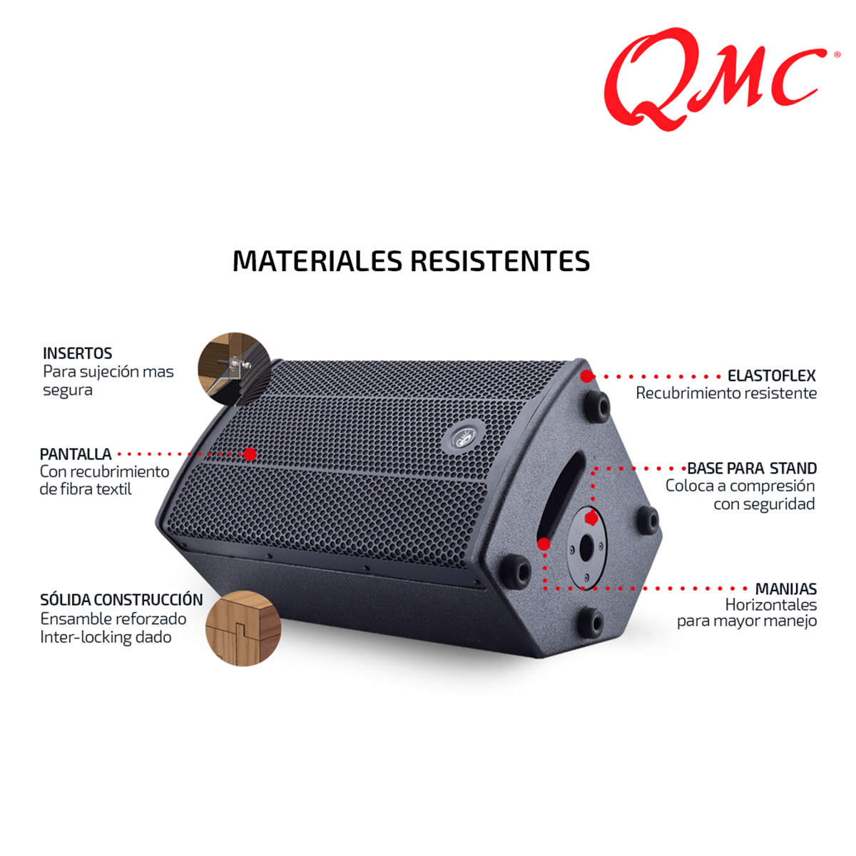 BAFLE Q-112D, MINI CONCERT QMC 1X2 ACTIVO, CON DSP