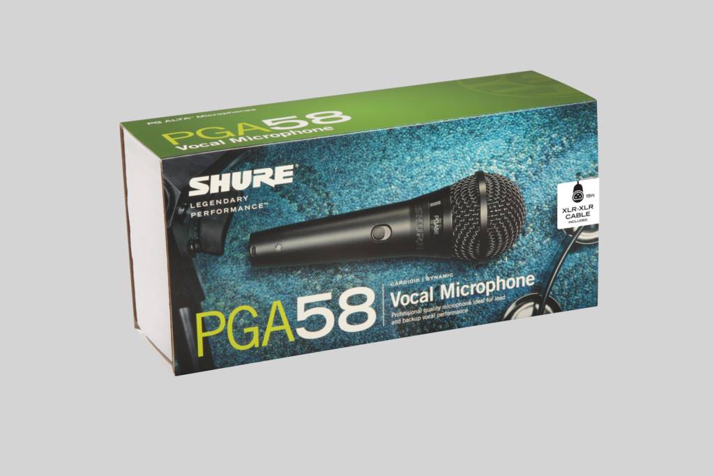 MICROFONO BOBINA MOVIL CON CABLE Y PEDESTAL SHURE PGA58-BTS