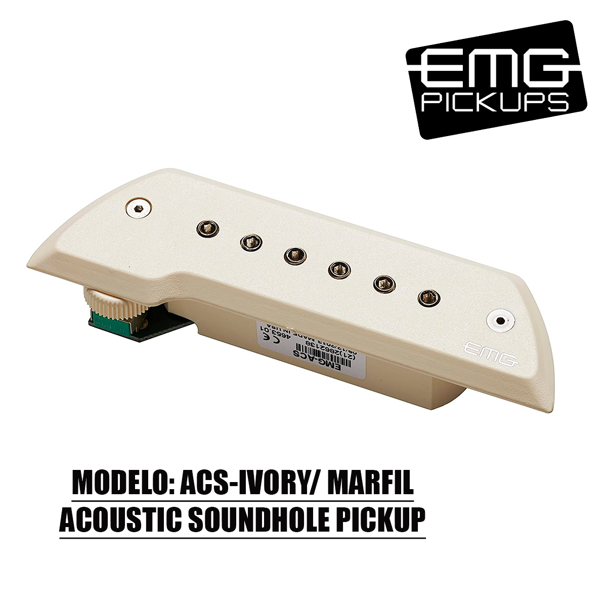PASTILLA PARA GUITARRA ACUSTICA EMG YVORY