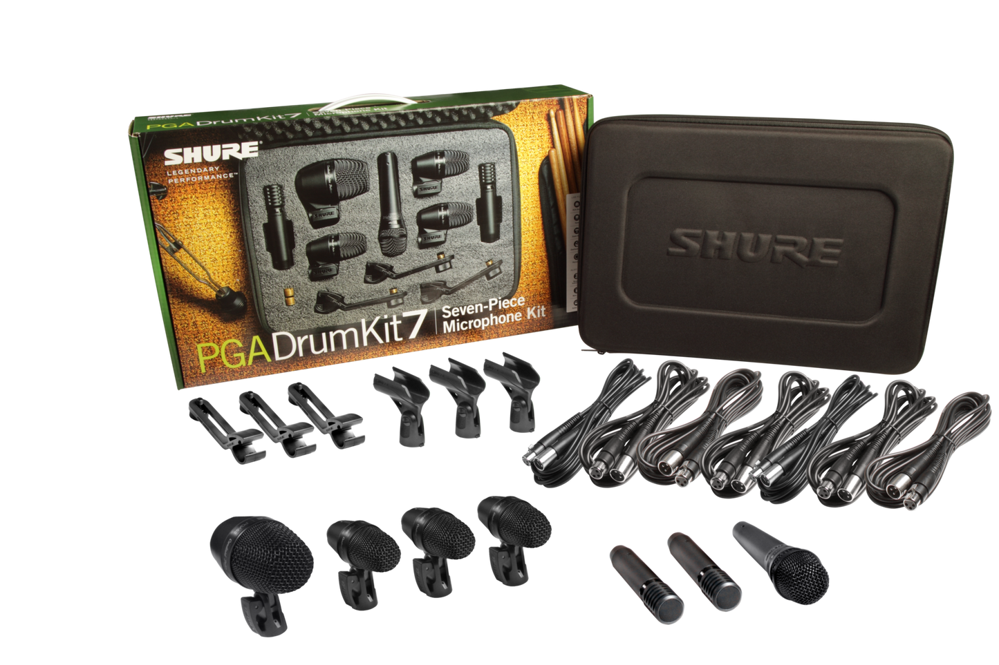 SET DE 7 MICROFONOS SHURE PGADRUMKIT7