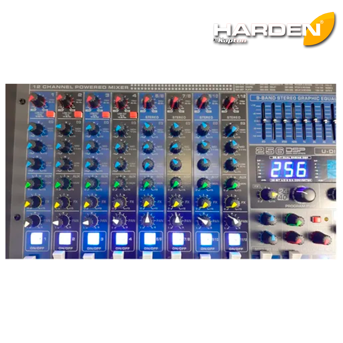 MIXER 12CH 500X500W 256DSP USB/BLUETOOTH KMX-P125
