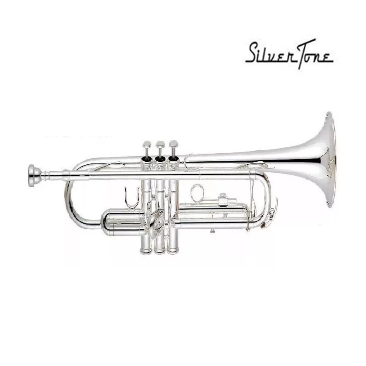 TROMPETA PLATEADA DOBLE LLAVE SILVE SLTP014