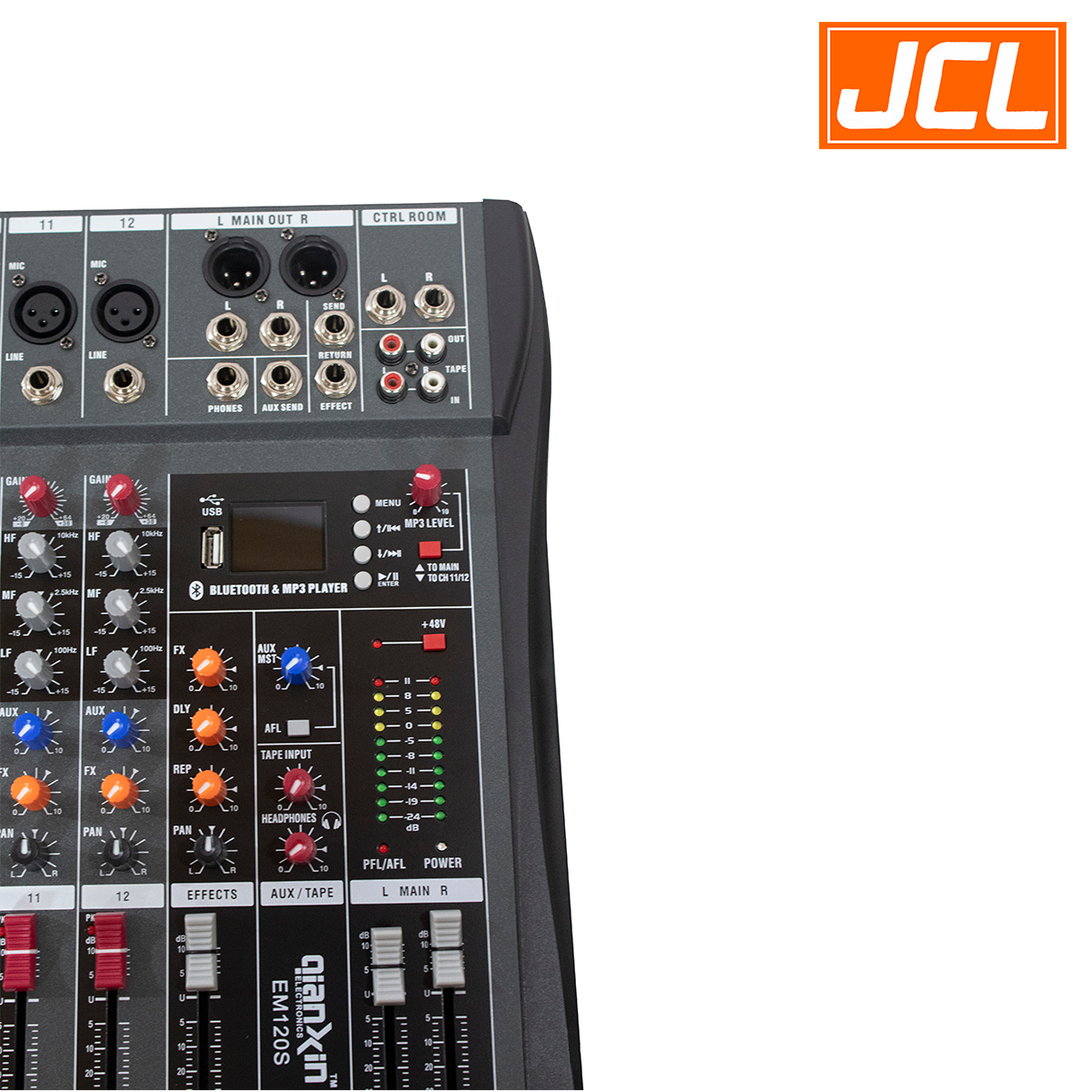 MEZCLADORA 8 CH EM120S REP MP3 BLUETHOOTH AC 127V