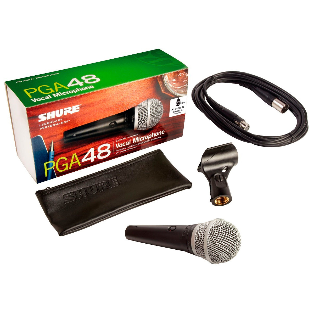MICROFONO BOBINA MOVIL CON CABLE SHURE PGA48-XLR