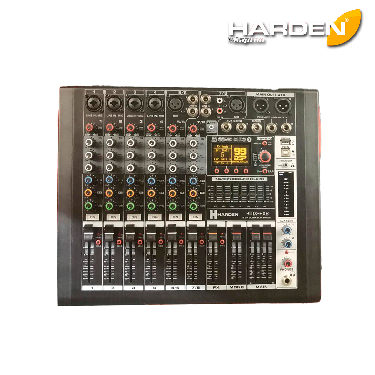 MIXER 8 CH PHANTOM INTERFACE EFECT EQ