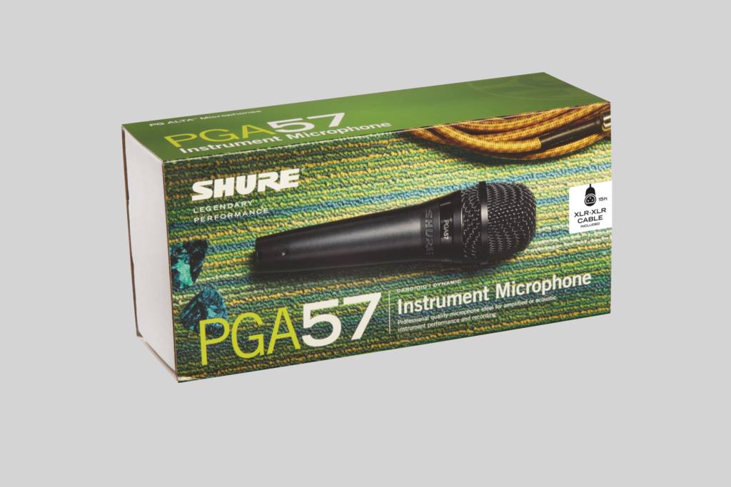 MICROFONO DINAMICO, CABLE XLR, BOLSA Y SOPORTE PGA57-XLR