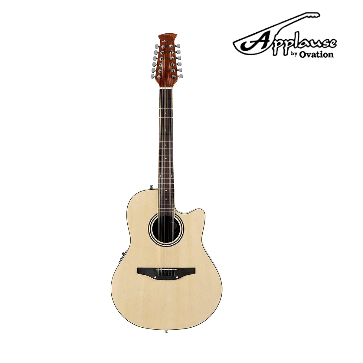GUITARRA ELECTROACUSTICA, APPLAUSE BALLADEER CUTAWAY DREADNOUGHT, 12 STRING GUITAR NATURAL AB2412II-4