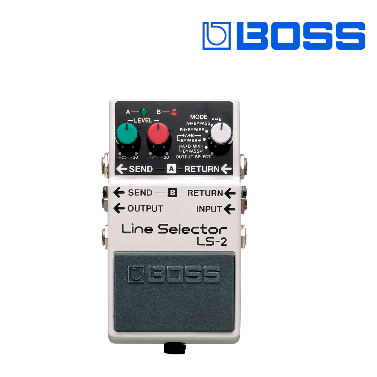 PEDAL COMPACTO SELECCIONADOR DE LINEA (UNA ENTRADA-DOS SALIDAS) LS-2