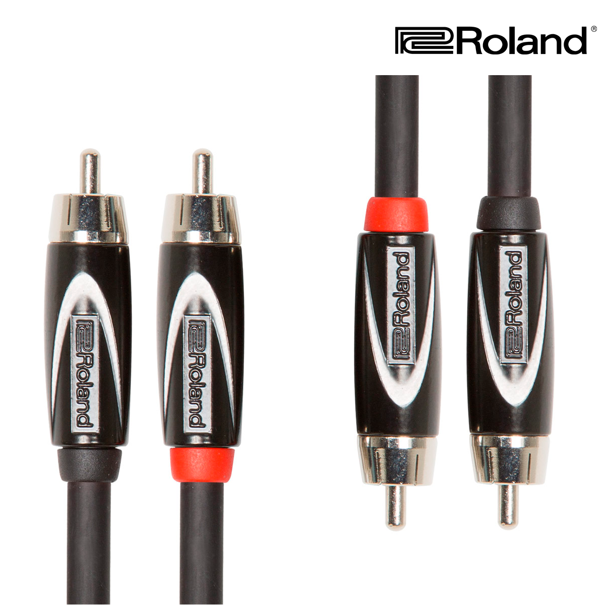 CABLE ROLAND SERIE BLACK (CABLE INSERCION) CONECTOR TRS PLUG 3.5MM - 2 CONECTORES RCA 3MTS. RCC-10-352R