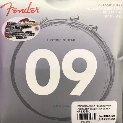 ENCORDADURA FENDER PARA GUITARRA ELECTRICA CLASIC CORE NPS 3255L