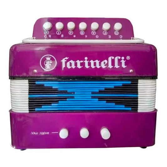 ACORDEON INFANTIL MORADO 7 BOTONES 2 BAJOS ACIFMO