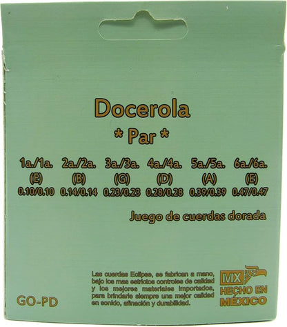 JGO 12 CUERDAS DORADAS P/DOCEROLA GD-PD