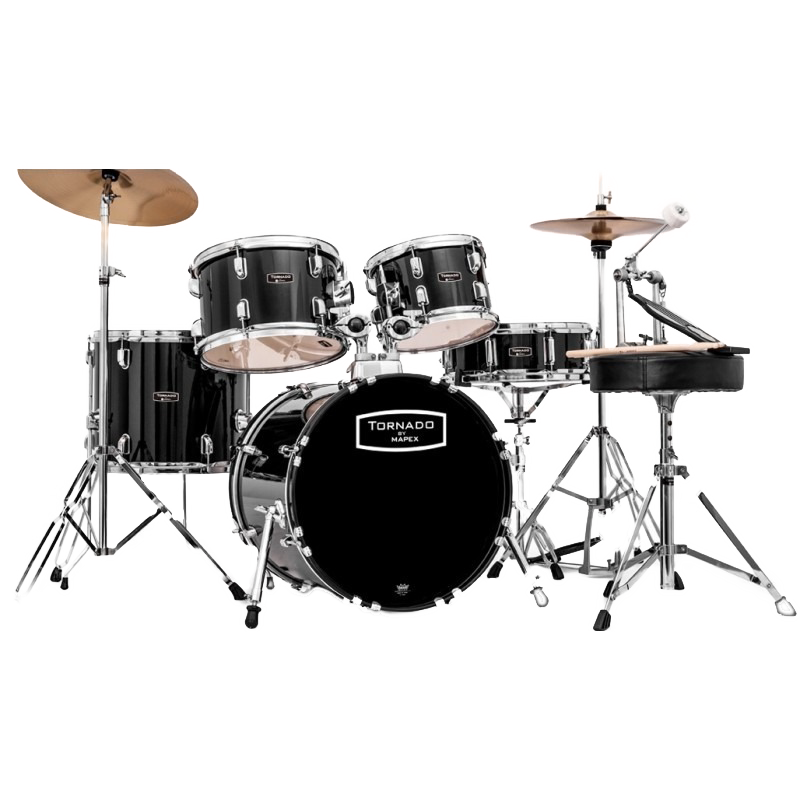 BATERIA TORNADO 5P CH RTG NEGRA 22K 12T 13T 16F