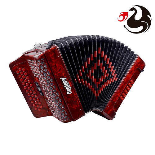 ACORDEON BOTONES SOL ROJO 3 REGISTROS 3412 CENTURY