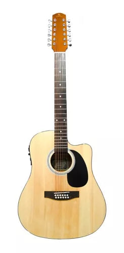 GUITARRA TEXANA C/ACUSTICA C/AFINADOR NATURAL 12 CDAS SEGOBIA