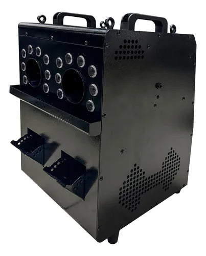 MAQUINA DE BURBUJAS CON HUMO 1200W DISPARO DOBLE 16 LEDS BW RGB+UV (QUALITY)