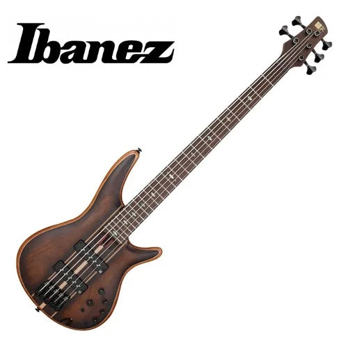 BAJO ELECTRICO IBANEZ "SR" DE 5 CUERDAS CAFE SOMBREADO MATE SR1355B-DUF