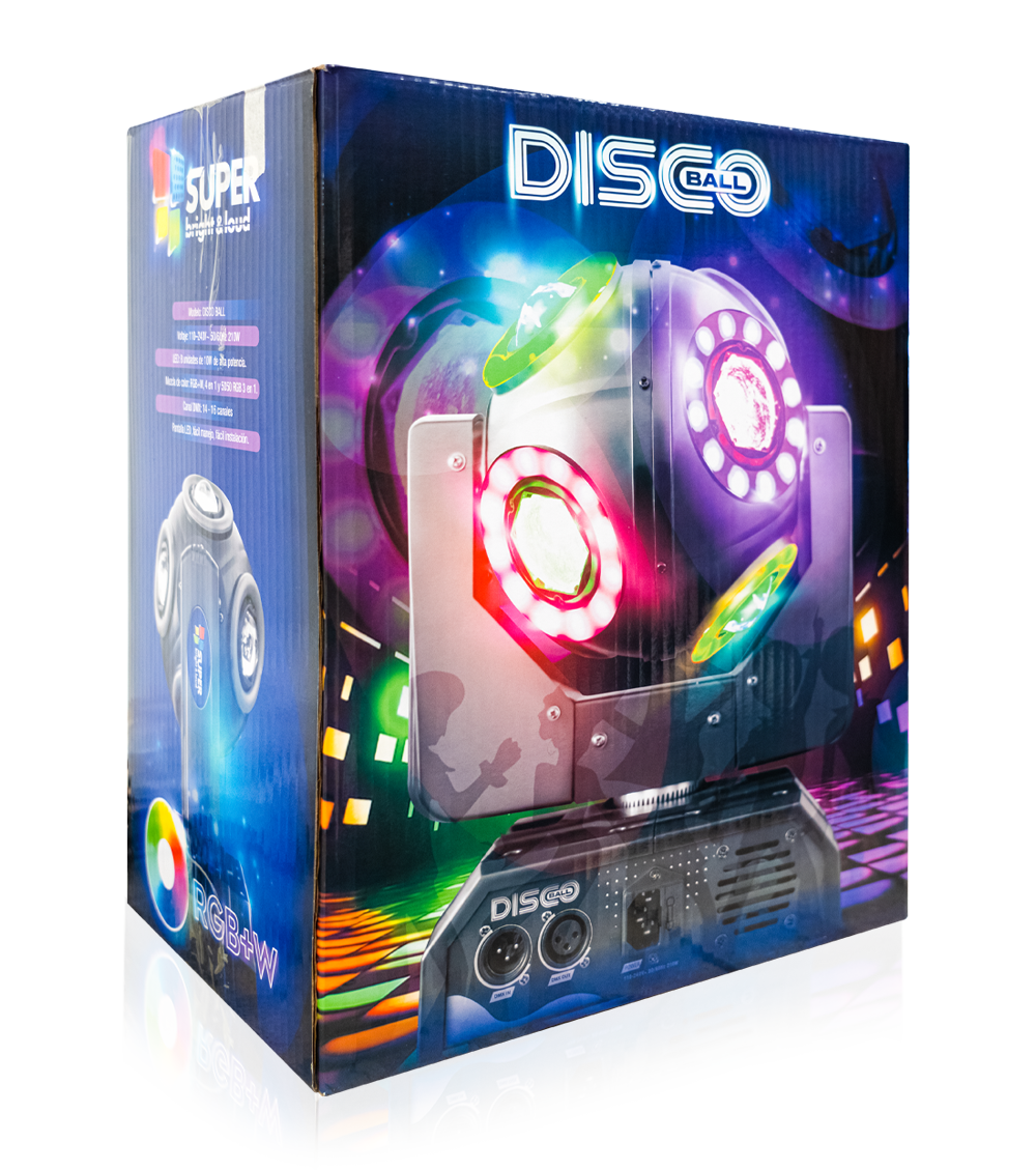 CABEZA MOVIL 8 LEDS 10W DISCO BALL