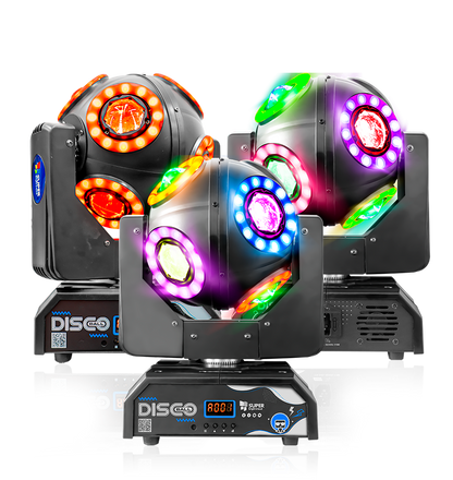 CABEZA MOVIL 8 LEDS 10W DISCO BALL