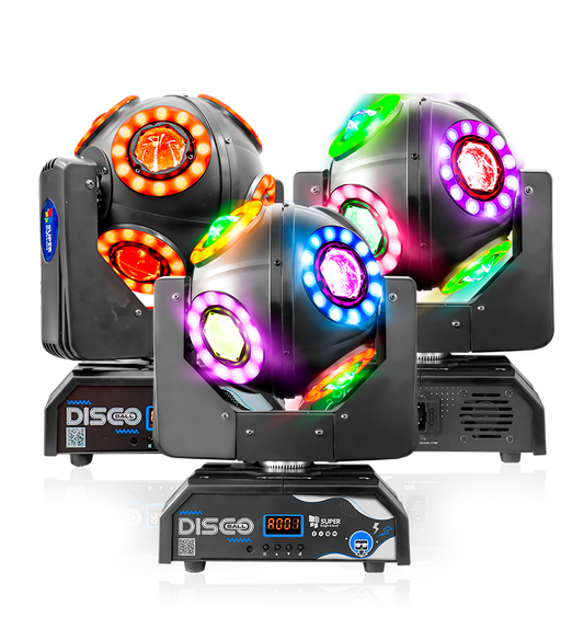 CABEZA MOVIL 8 LEDS 10W DISCO BALL