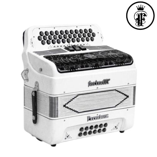 ACORDEON BOTONES FA BLANCO 3 REGISTROS FARINELLI PREMIUM