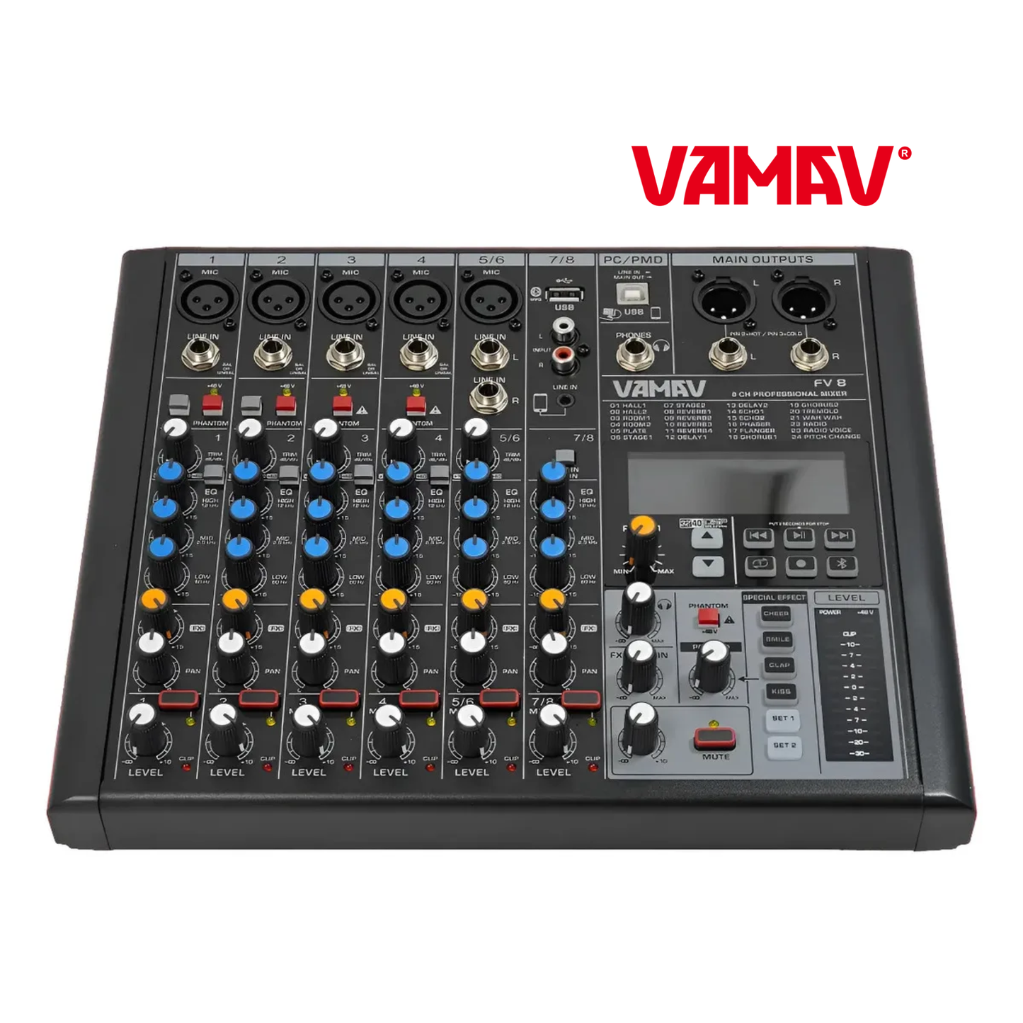 MEZCLADORA DE AUDIO FV8