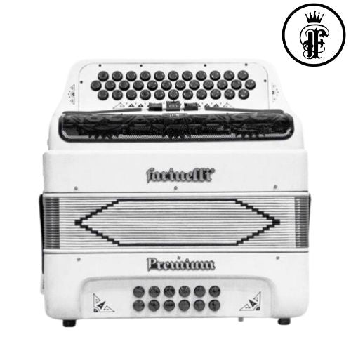 ACORDEON BOTONES FA BLANCO 3 REGISTROS FARINELLI PREMIUM