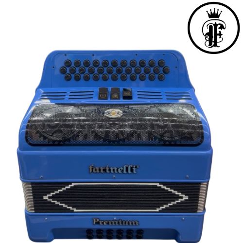 ACORDEON BOTONES FA AZUL ROYAL 3REG FARINELLI PREMIUM
