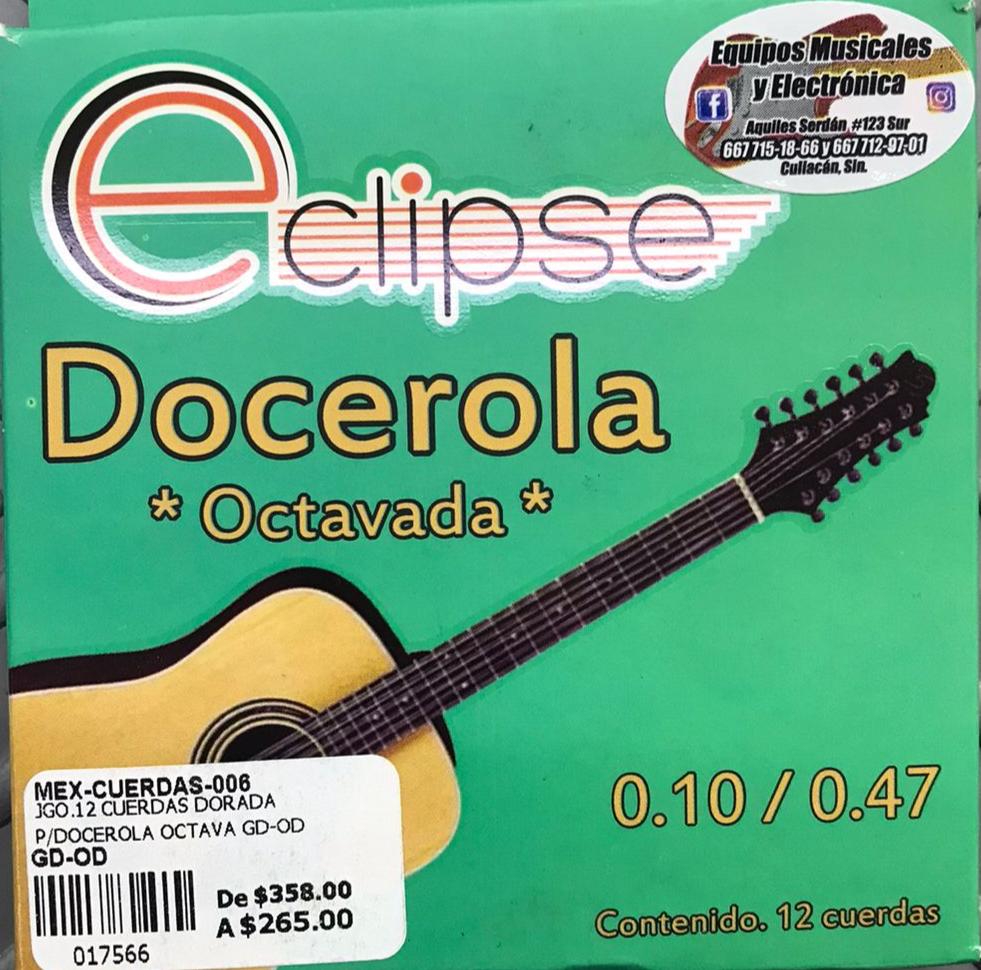 JGO.12 CUERDAS DORADA P/DOCEROLA OCTAVA GD-OD