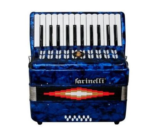 ACORDEON TECLAS AZUL 30 TECLAS 32 BAJOS FARINELLI